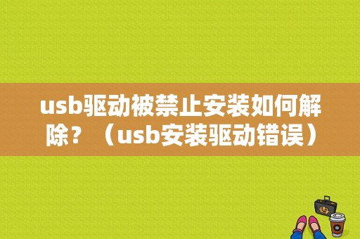 usb驱动被禁止安装如何解除？（usb安装驱动错误）-图1