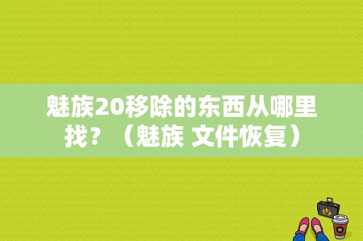 魅族20移除的东西从哪里找？（魅族 文件恢复）-图1