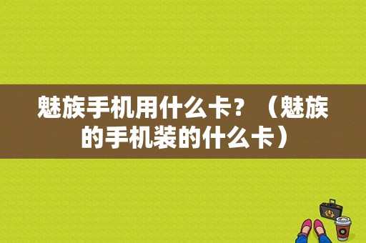 魅族手机用什么卡？（魅族的手机装的什么卡）-图1